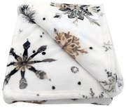 Coperta bianca in micropile a tema natalizio 150x200 cm Nord Flake – My House