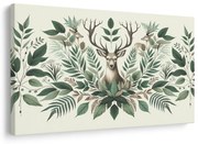Quadro su tela – Cervo con corona di rami