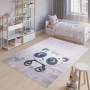 Tappeto per bambini con un adorabile motivo di panda Larghezza: 120 cm | Lunghezza: 170 cm