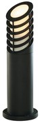 Paletto Esterno Bollards Alluminio Nero Policarbonato E27 1 Luce H45Cm