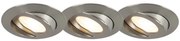 Set 3 faretti da incasso acciaio LED IP44 - RELAX LED