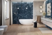Piastrella da pavimento e rivestimento interno 60 x 120 cm Sp. 9 mm rettificato Marble Vision in gres porcellanato smaltato lappato onice blu traffico medio forte (pei 3/5) 1.44 mq