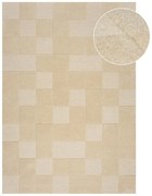 Tappeto in lana beige 200x290 cm Checkerboard - Flair Rugs