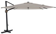 Ombrellone decentrato antracite NATERIAL L 329 x 329 cm con telo beige