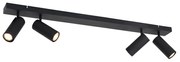 Faretto da soffitto moderno nero 4 luci orientabili - Renna
