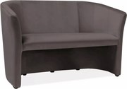 Divano TM-2 Velvet in velluto grigio – 126x60x76 cm