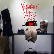 Gatto San Valentino | Vetrofania