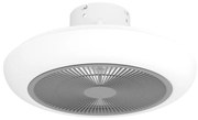 Plafoniere Ventilatore Sayulita Abs Bianco-Grigio Diff Acrilico Bianco Led