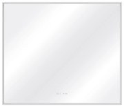 Specchio con illuminazione integrata bagno rettangolare Neo SENSEA L 100 x H 90 x P 3.85 cm grigio / argento