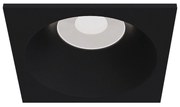 Faretto Da Incasso Moderno Zoom Quadrato Alluminio Nero 1 Luce