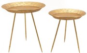 Vaso decorativo CIRCOLAREGAMBE in resina giallo / dorato H 67 cm