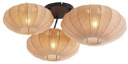 Plafoniera Japandi marrone 3 luci - Multi Bida