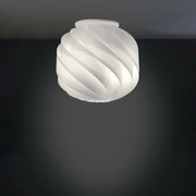 Plafoniera Moderna Globe 1 Luce In Polilux Bianco D40 Made In Italy