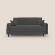 Gregory Divano letto con materasso h18 cm in microfibra effetto velluto impermeabile T09 antracite