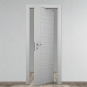 Porta tamburata rototraslante Madera grigio L 70 x H 210 cm destra