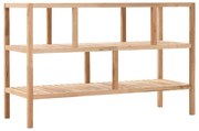 Scaffale Da Bagno İn Legno Massello Di Noce 100x40x65 Cm /