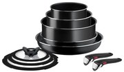 Set di pentole in alluminio 10 pezzi Ingenio Easy Cook &amp; Clean Black - Tefal