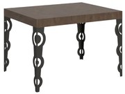 Tavolo allungabile 80x120/204 cm Karamay Noce telaio Antracite