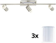 Eglo - Faretto LED MY CHOICE 3xE14/40W/230V cromo/bianco