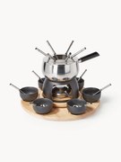 Set per fonduta in acciaio inossidabile e porcellana Maro 22 pz (6 persone)