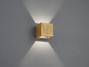 Applique a parete led legno cubo bi-emissione brad 223710130