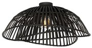 Lampada da soffitto orientale bambù nero 62 cm - Pua