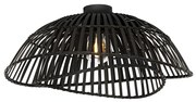 Lampadario orientale in bambù nero 62 cm - Pua