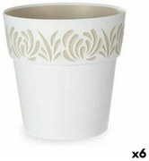 Vaso Autoirrigante Stefanplast Gaia Bianco Plastica 29 x 29 x 29 cm (6 Unità)