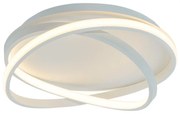 Plafoniera LED moderno Persy, bianco Ø 40 cm, luce calda NOVECENTO