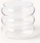 Set di 4 bicchieri piccoli in vetro soffiato borosilicato Bubbly