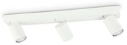 Plafoniera Moderna Rudy Metallo Bianco 3 Luci 7W 3000K Luce Calda