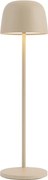 Lampada da tavolo beige con LED ricaricabile con stazione di ricarica IP65 - Raika