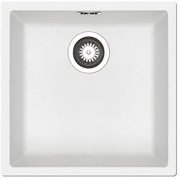 Lavello sottotop 1 vasca in fibra di vetro bianco PYRAMIS Mistral L 40 x L 40 cm