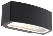 Lampada da parete esterna moderna nera IP44 - Latina