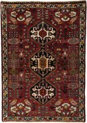 Shiraz Tappeto persiano 150x110 Rosso (Iran) Annodato A Mano
