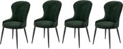 Set di 4 sedie K366 in velluto verde