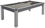 Tavolo trasformabile - Biliardo e Ping pong - 213x112x81,5cm - Grigio -  BALTHAZAR