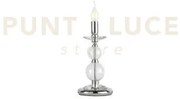 Lumetto vivaldi 1 luce trasparente cromo attacco e14 d.14cm