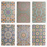 Set di 6 tovagliette americane con stampe su entrambi i lati Marrakech Doubleface