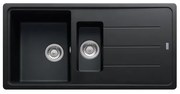 Lavello integrato 1.5 vasche in fragranite nero FRANKE Boston L 50 x L 97 cm