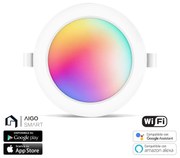 Faretto Led da incasso Smart 9W WiFi RGB CCT luce regolabile e dimmerabile Aigostar