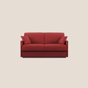 Evans Divano letto in morbido tessuto impermeabile T02 rosso 149 cm (mat. 120x197)