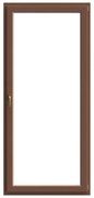 Portafinestra in PVC rovere dorato L 80 x H 220 cm, 1 anta apertura a destra