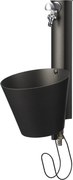 Fontana a Parete da Giardino con doppio Rubinetto Belfer 42/PRS Antracite...
