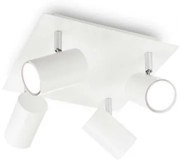 Lampada da soffitto spot pl4 bianco