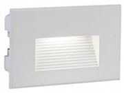 Segnapasso Dente Da Esterno Moderno Spina Alluminio E Vetro Bianco Led 3W 4000K