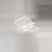 Plafoniera in metallo verniciato bianco e acrilico (ULTIMI DISPONIBILI - N°1)