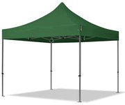 TOOLPORT 3x3m gazebo pieghevole, PREMIUM acciaio, verde scuro - (600016)