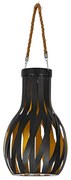 Lampada Industrial Da Esterno Z_Solar Led Acciaio Nero E Oro