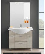 Mobile da bagno a terra L 100 x H 80 x P 33.5 cm marrone, 1 cassetto, 2 ante Rimini